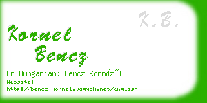 kornel bencz business card